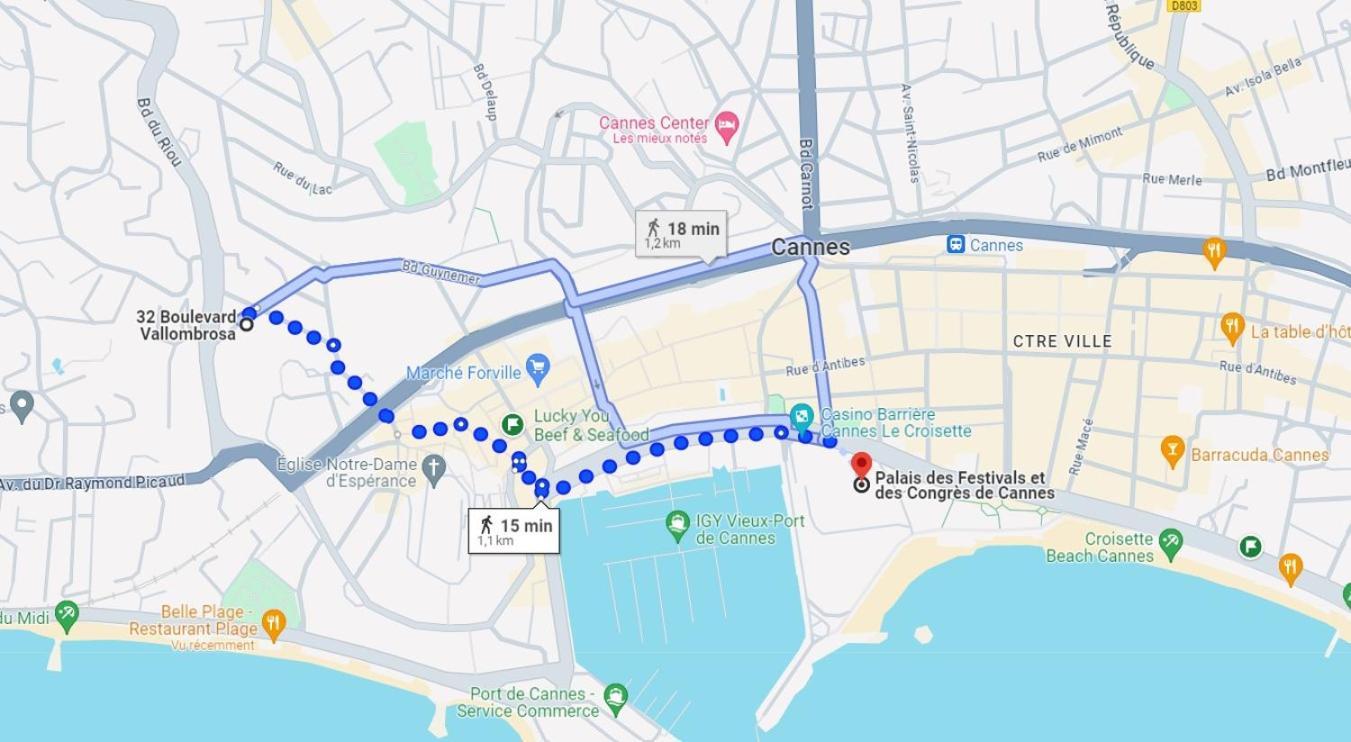 2 Pieces - Croisette Et Plages A 10 Mn A Pieds Cannes Exterior foto